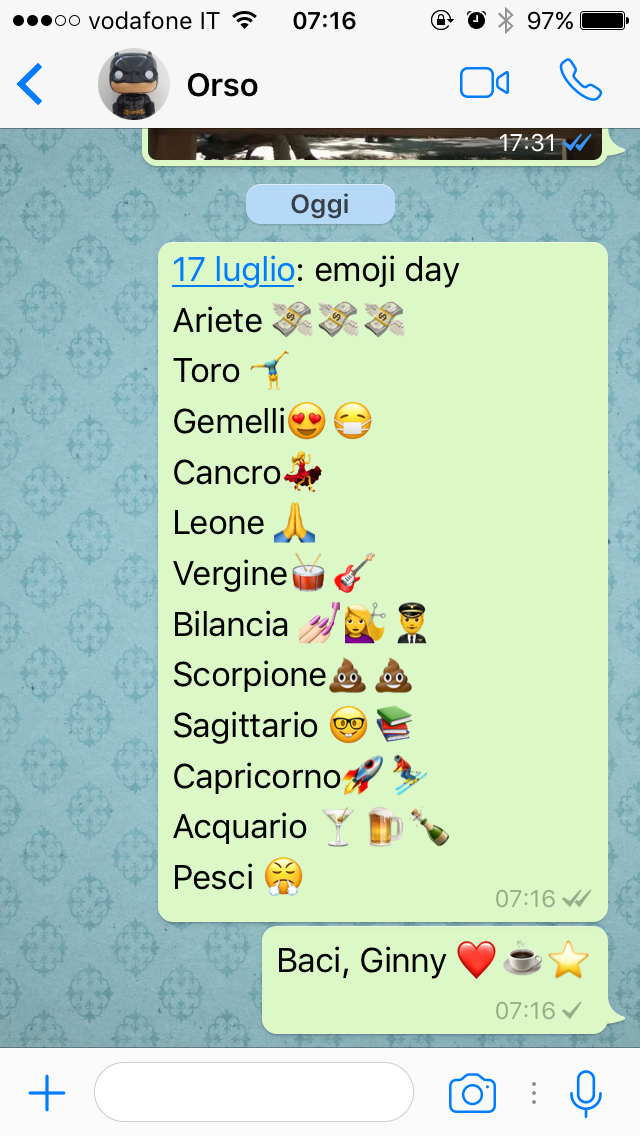 oroscopo in pigiama emoji