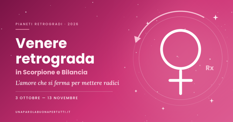 Venere retrograda in Scorpione e Bilancia dal 3 ottobre al 13 novembre 2026 — illustrazione astrologica
